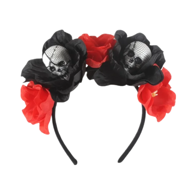 Girls Halloween Cosplay Ghost Bride Gothic Jumpsuit Rose Skeleton Scary - product image 13