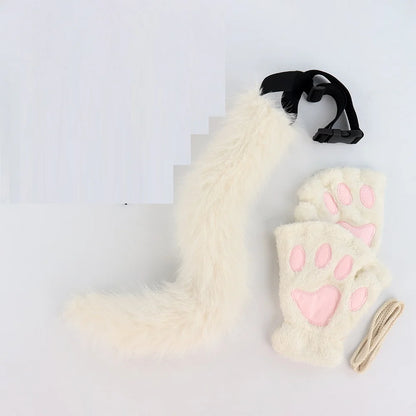 Kids' Cats Set for Girl , Cats Accessories with Headband, Tail, 3-Piece Gloves - alternate view 5
