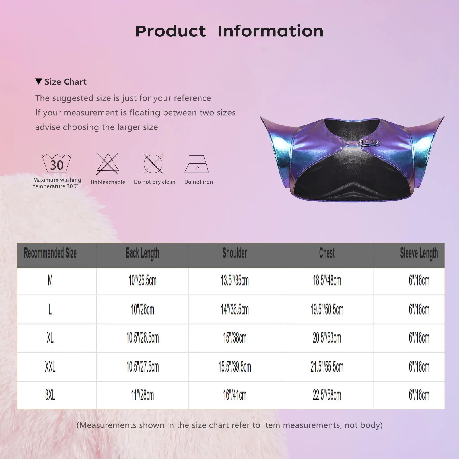 Men's Holographic Glossy Shoulder Armor Tops Fly Sleeve Jacket Tailcoat Costume - alternate view 3