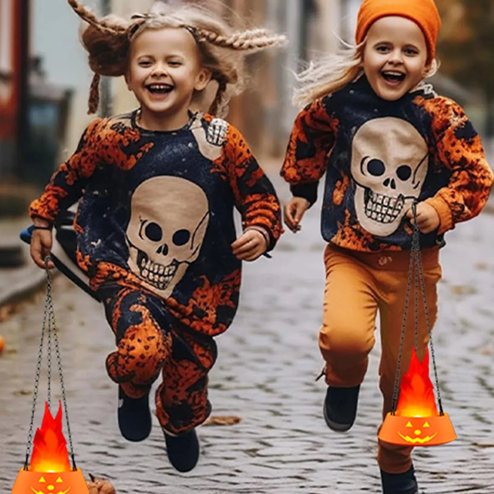 Halloween Decor Flameless Light Pendant Artificial Simulated Luminous Brazier Indoor Outdoor Light Pendant - product image 4