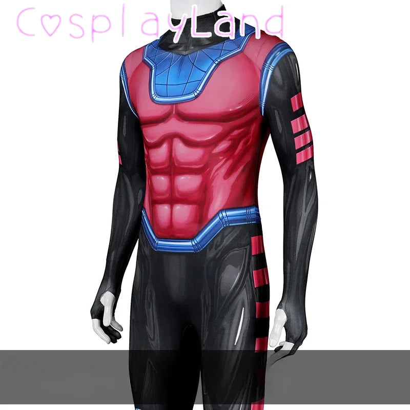 X Gambit Remy Cosplay Costume Man Battle Suit Leather Long Trench - view 3
