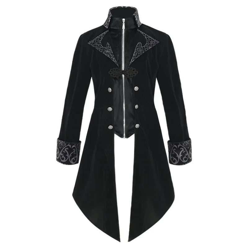 Men's Medieval Steampunk Gothic Jacket Tuxedo Retro Coat Punk Costume - alternate view 6