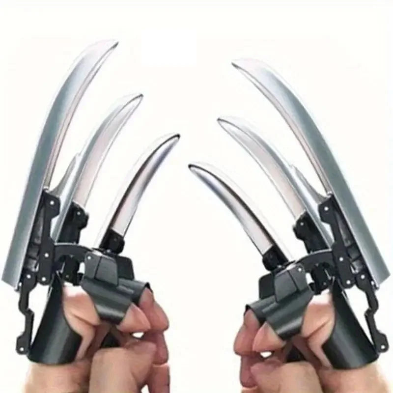 3Pcs/6Pcs Funny Anime Cosplay Wolf Claws Fingers Wear Retractable Plastic Claws Cool Folding