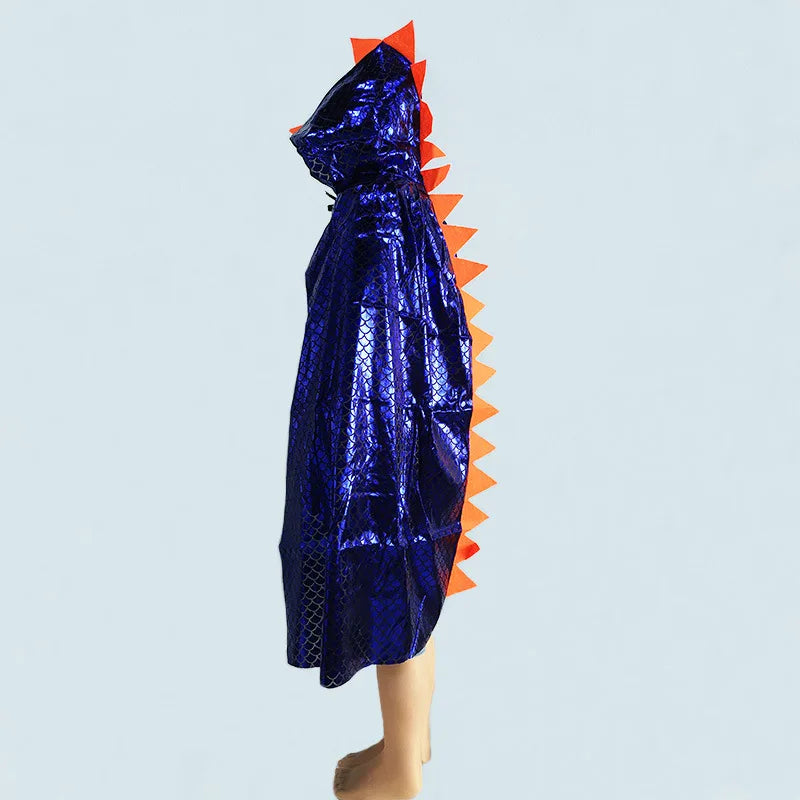 Dinosaur Cape Halloween Cosplay Costume Hooded Cloak for Kids Wizard and Girls Witch Cosplay Child Costume - product image 4