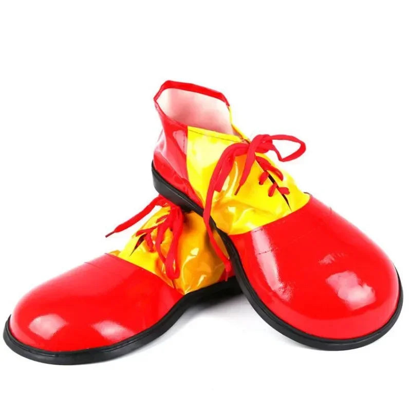 Clown Shoes Birthday Circus Costume Props Costume Adult Women Man Leather Halloween Easter - green