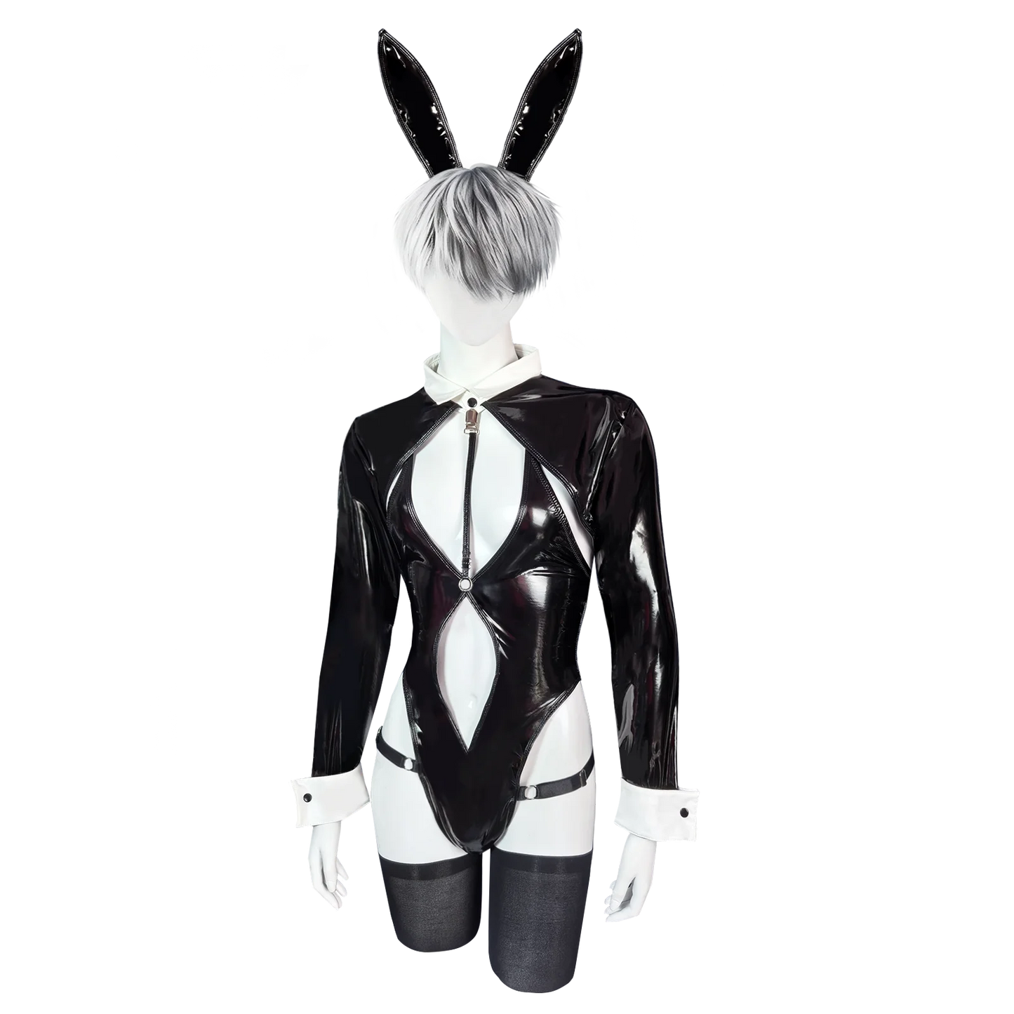 Cosplay Costume — Rabbit in a black uniform (Piece Set) | Bodysuit | Anime/2D Style | Halloween Party | Men's Cosplay Attire