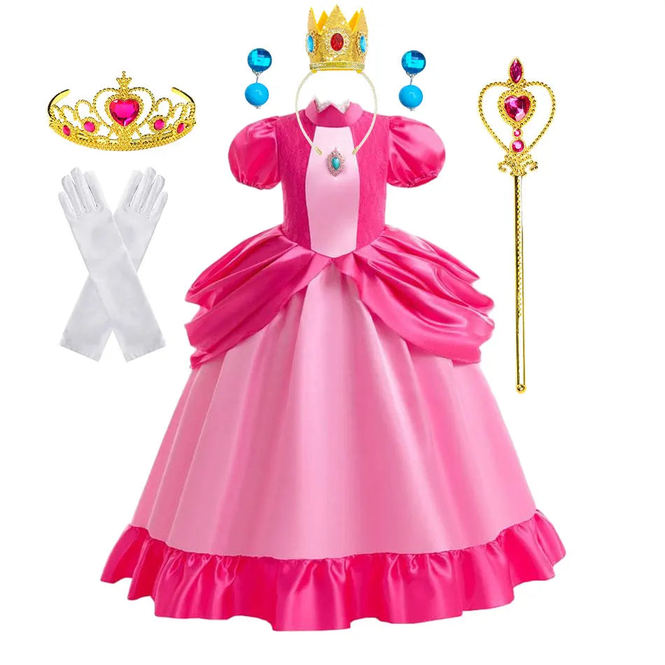 Kids’ Pink Video Game Princess Halloween Costume