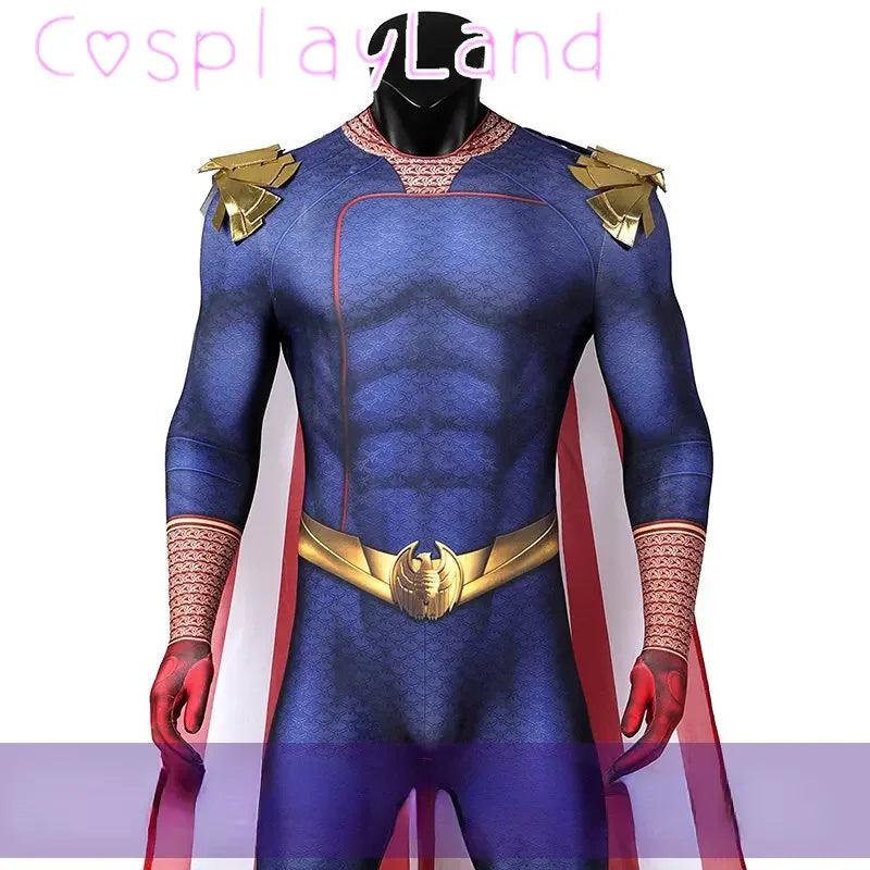 The Boys 3 Homelander Cospaly Costume Adult Halloween Costumes Antony Starr Jumpsuit Cloak - The Boys 3 Homelande / XXXL