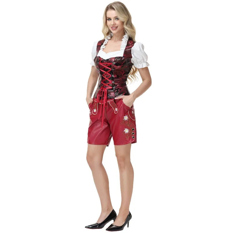 Women's Oktoberfest Corset & Shorts Halloween Costume
