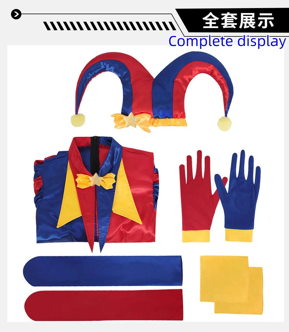 Halloween Outfit Pomni Costume Clown Uniform Anime the Amazing - Costumes / L