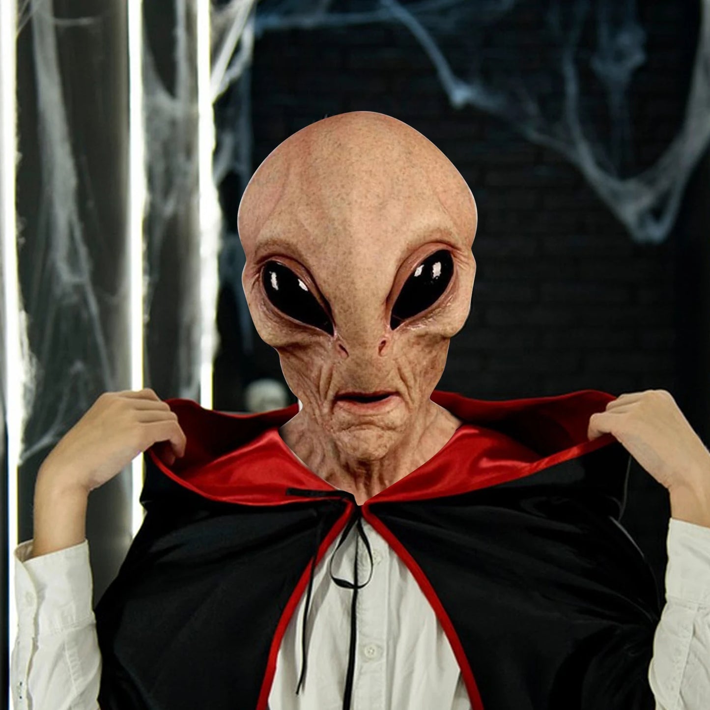 Alien Funny Mask Latex Scary Mask Realistic Creepy Masks for Prop - alternate view 3