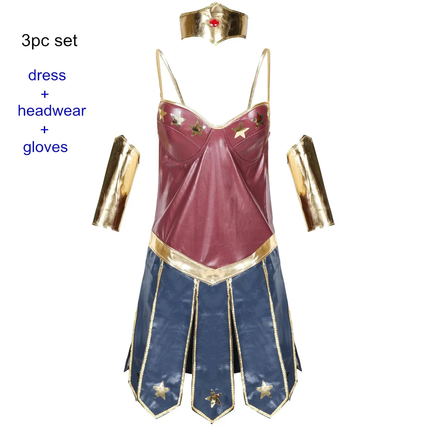 Women's Superhero Wonder Superwomen Costume - alternate view 5
