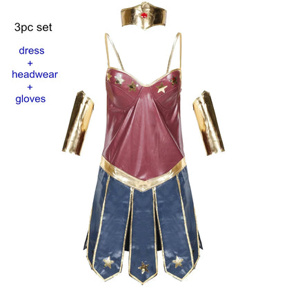 Women's Superhero Wonder Superwomen Costume - alternate view 5