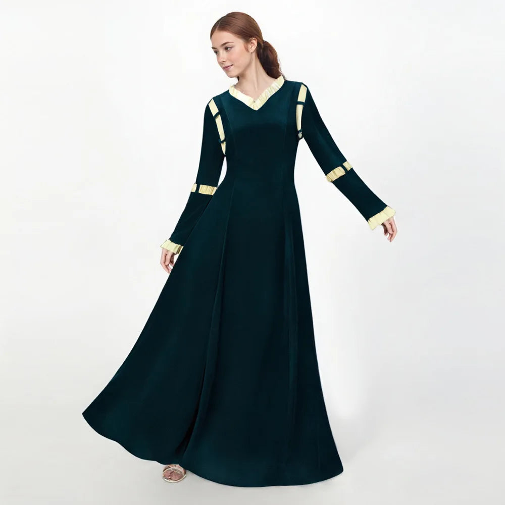 Merida-Inspired Princess Costume for Women | Brave Green Dress