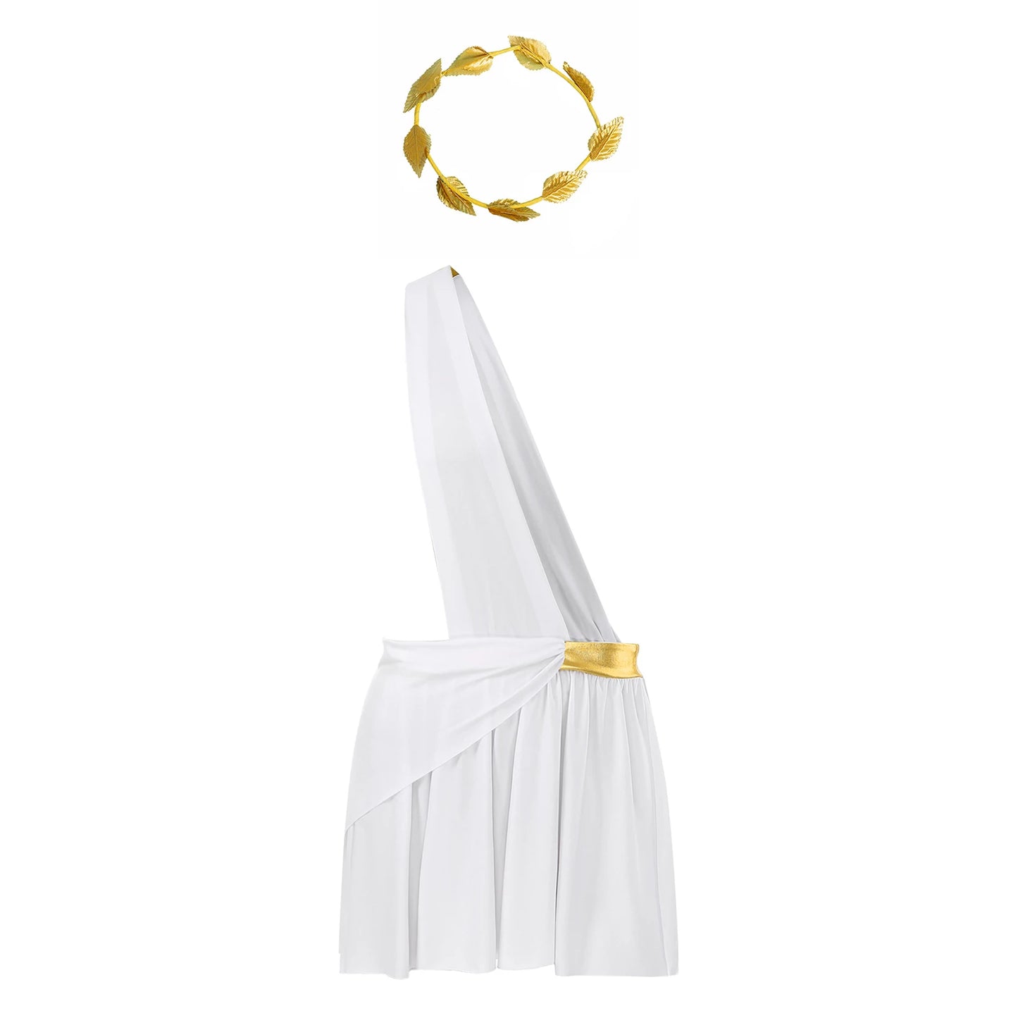 Men's Greek God One Shoulder Waistband Ruffle Skirts Costume