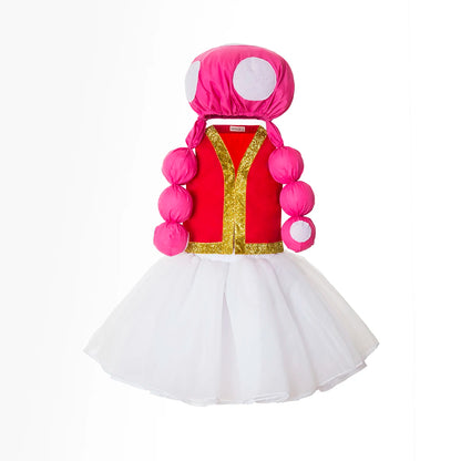Kids' Mushroom Hat Pink Red White Costume - alternate view 13