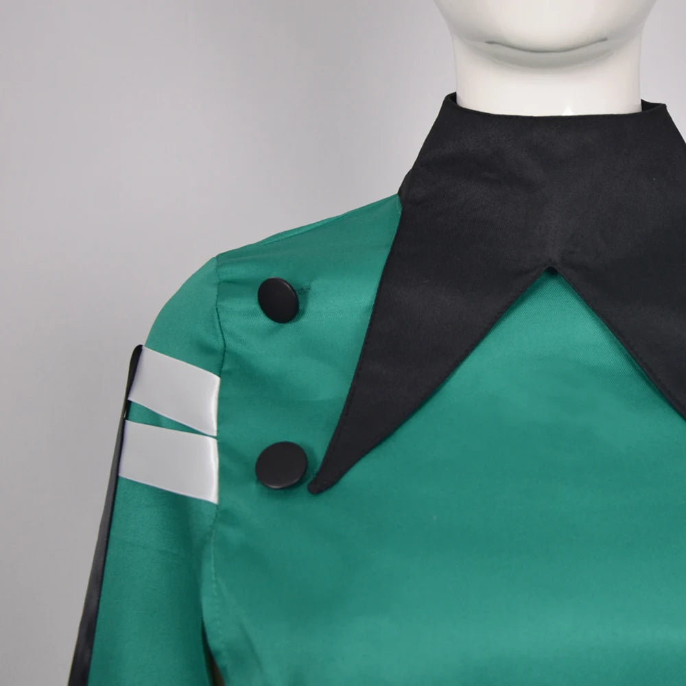Anime Witch Hat Atelier Coco Cosplay Outfit Green Cloak Uniform Full Set With Hat Socks For Halloween Costume - product image 4