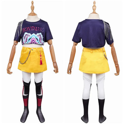 2025halloweenDémons Enfants Mira Zoey Costume Chasseurs Costume Filles T-shirt Jupe - 2 / 130