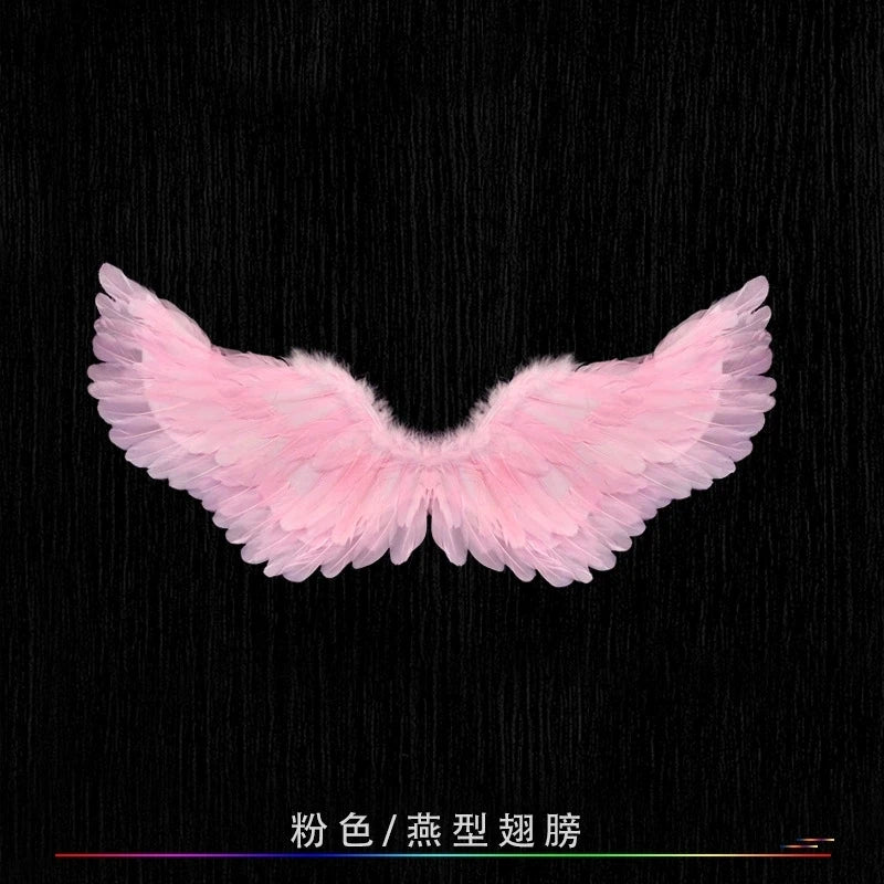 Creative Angel Feather Wings with Elastic Straps Bright Color Lightweight Wings