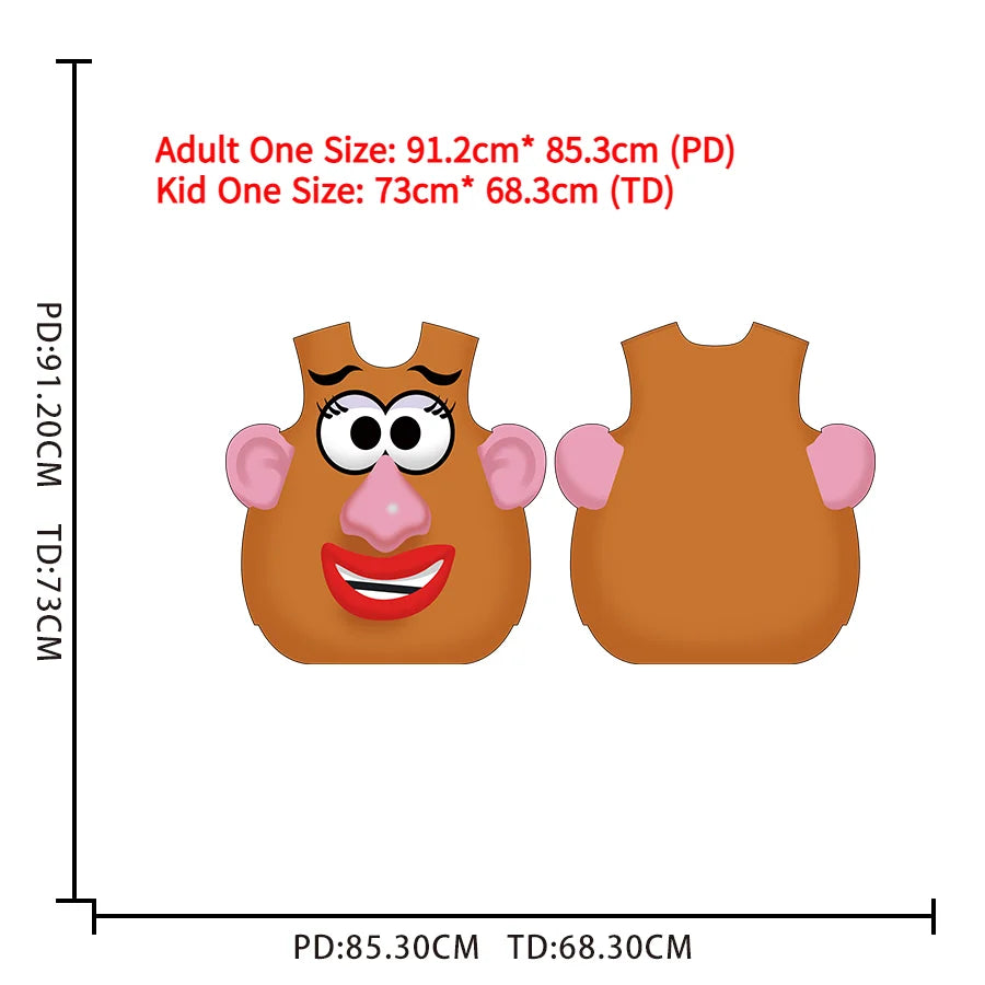 Potato Head-Inspired Costume – Adult & Kids Funny Dress-Up