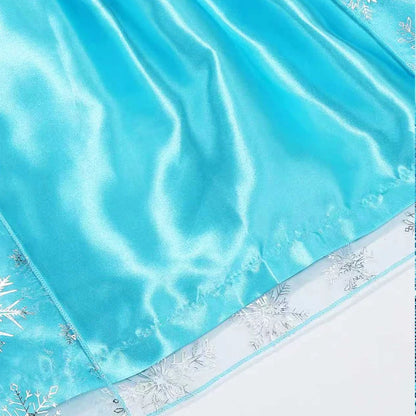 Disney Girls Elsa Princess Dress for Long Sleeve Kids Birthday Cosplay Frozen Costume Fancy 2025 Carnival Dress Up Party Costume