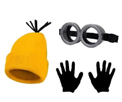 Adult Funny Accessories Goggles Glasses Yellow Beanie Gloves - alternate view 11