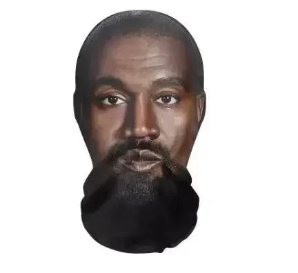 Costume Headwear Hip Hop Hood Hat Headgear 3D Printed Kanye Mask Elastic Mesh Halloween - 29