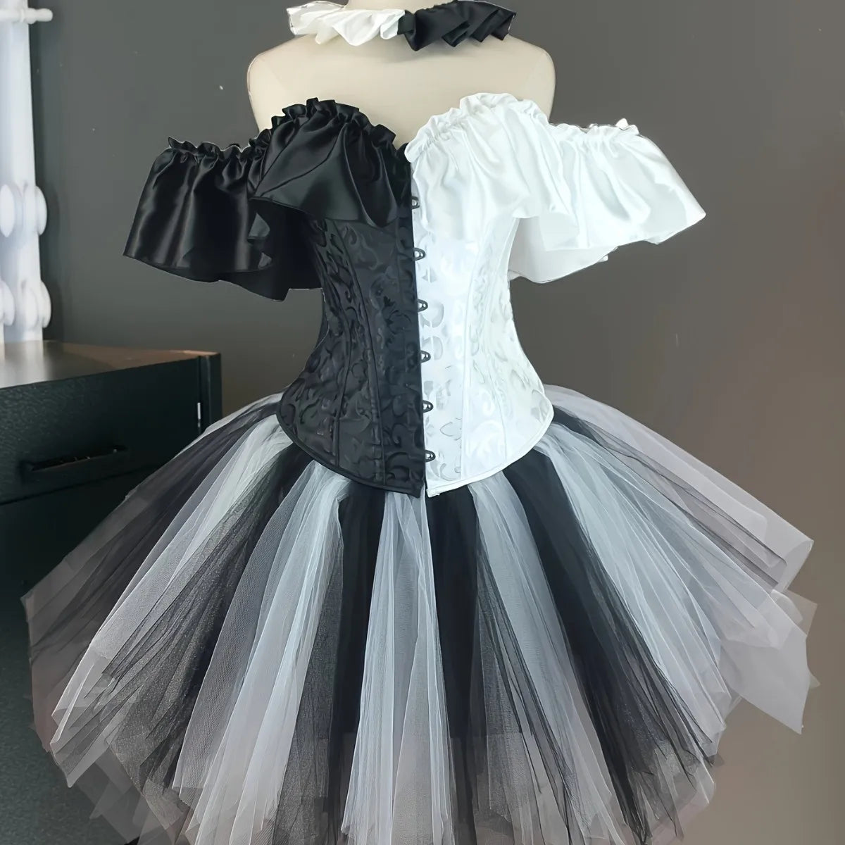Halloween Clown Cosplay Costume Women Corsets Suit With Skirt Circus Performance Outfit Party Carnival Jester - product image 6