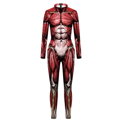 Halloween Costume for Men and Women Anime Movie Imitation Muscle Abs Digital Printing - WOMEN / XXL