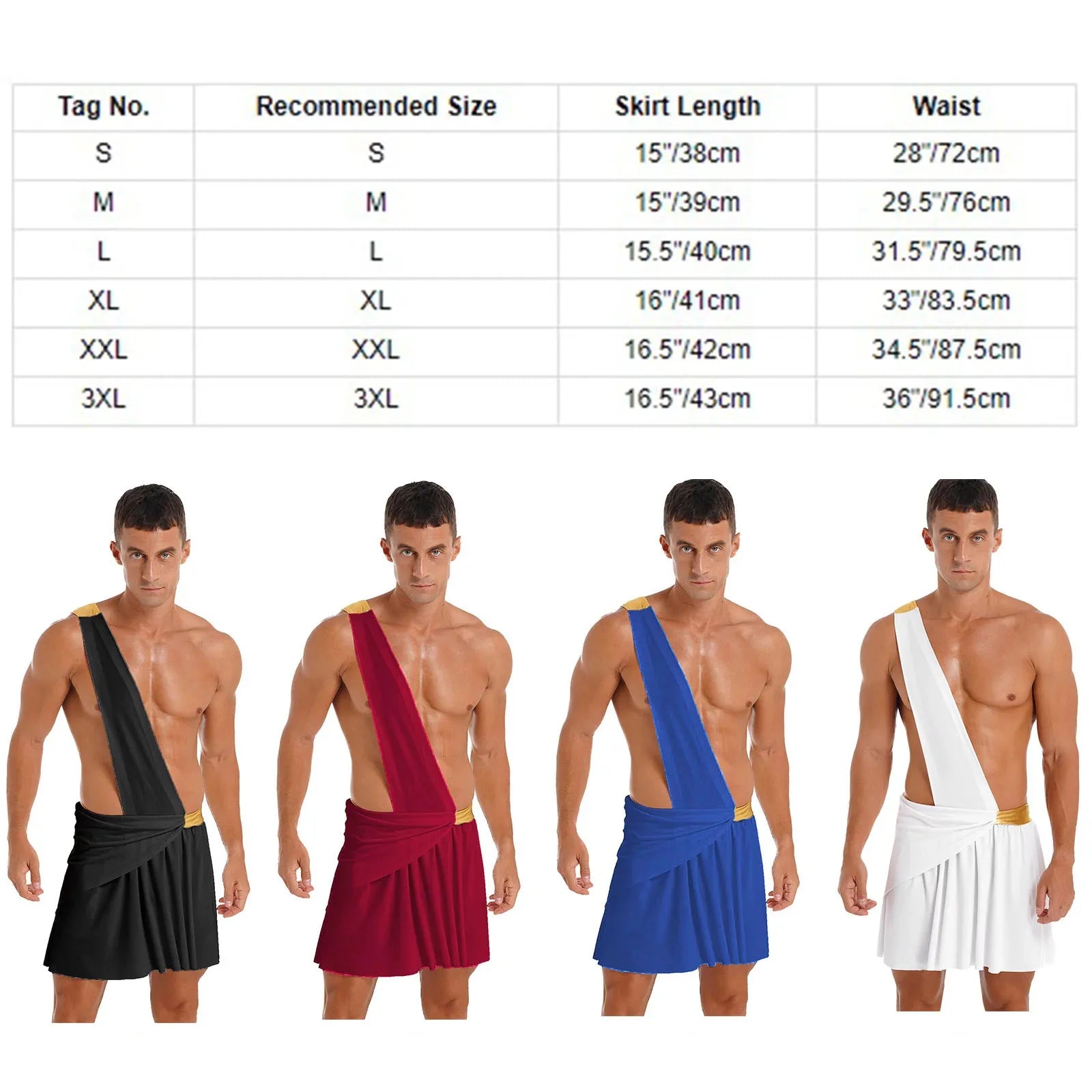 Men's Roman Toga Mythology Ancient Greek Caesar God Spartan Costume - alternate view 5