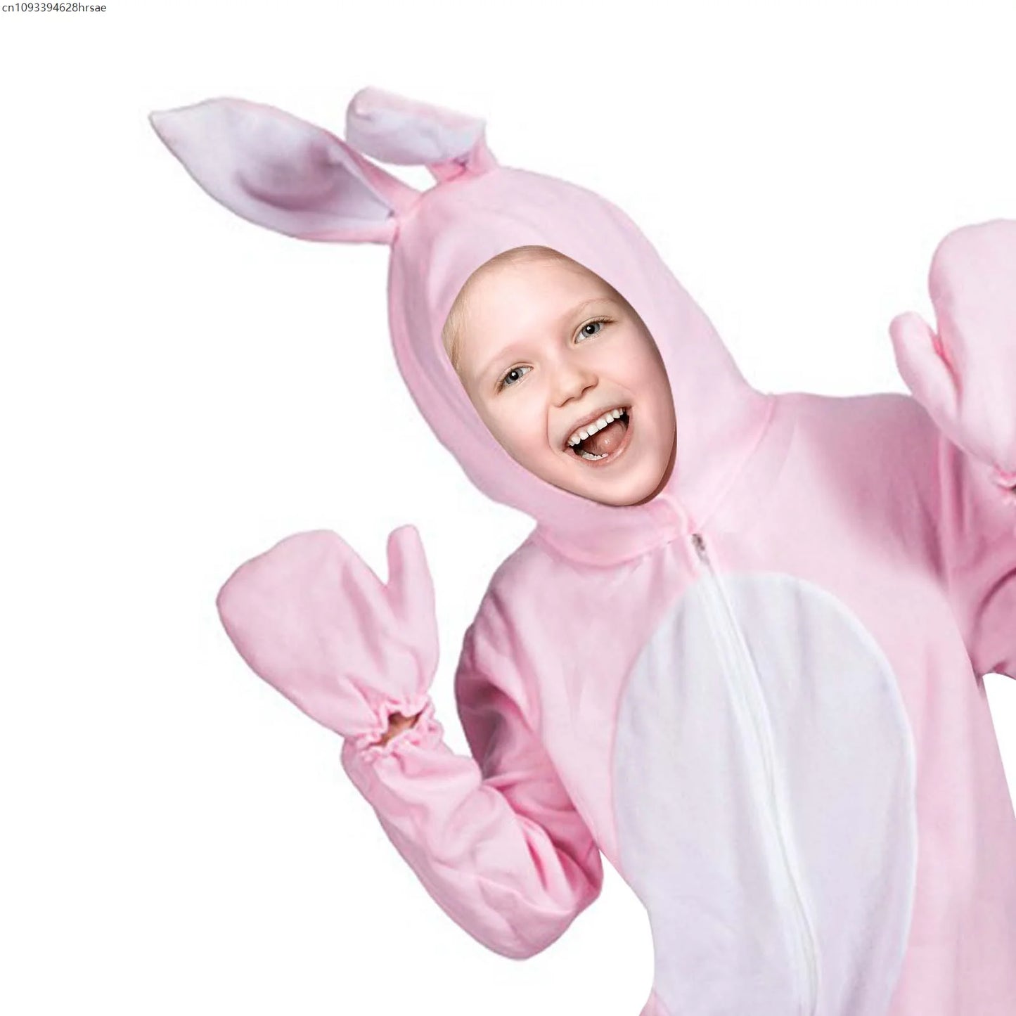Halloween Cos Animal Jumpsuit Cute Pink Bunny Cosplay Costumes Men Women Kids Role Play Clothes Fancy Dress Sleepwear Bodysuit