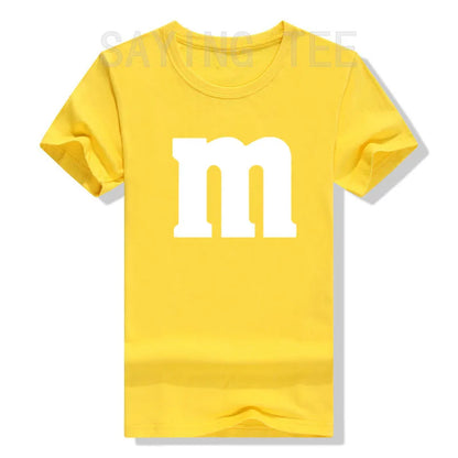 Women's Letter M T-Shirt Chocolate Candy Team T-Shirt Ropa Plus Mujer Top Costume - alternate view 13