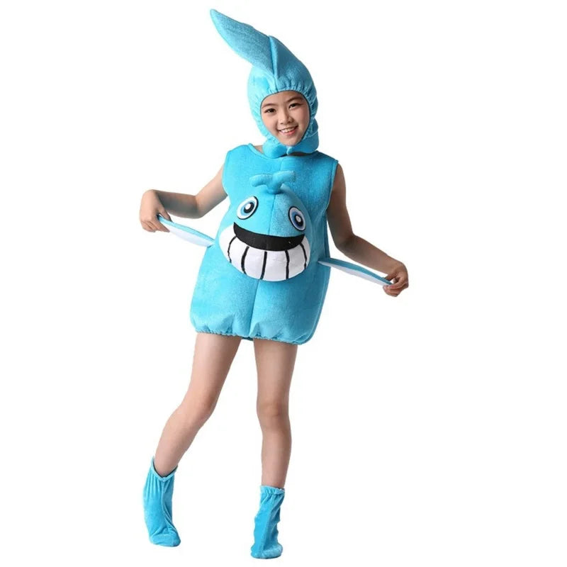 Unisex Children Halloween Family Dolphin Shark Whale Role Play Costume Marine Animal Bodysuit Headdress Shoes Performance Outfit