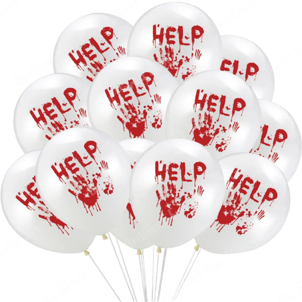 Balloons 12 Inch Black Orange White Halloween Decoration - product image 11