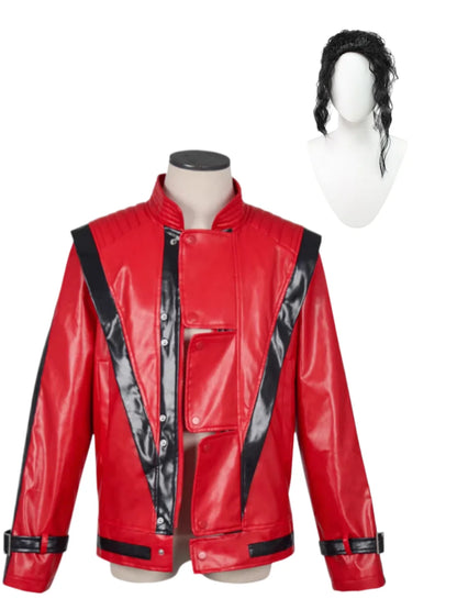 Thrilling Night Michael , red leather jacket, retro 80s singer Costume - alternate view 7