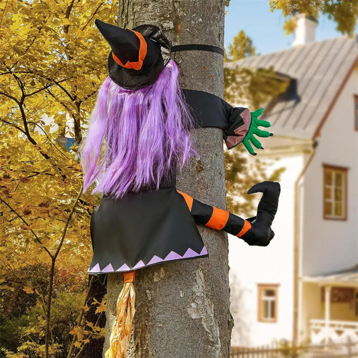 Crashing Witch Outdoor Halloween Decoration