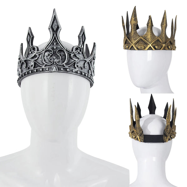 Royal King Crown – Gold or Silver Medieval Costume Headpiece
