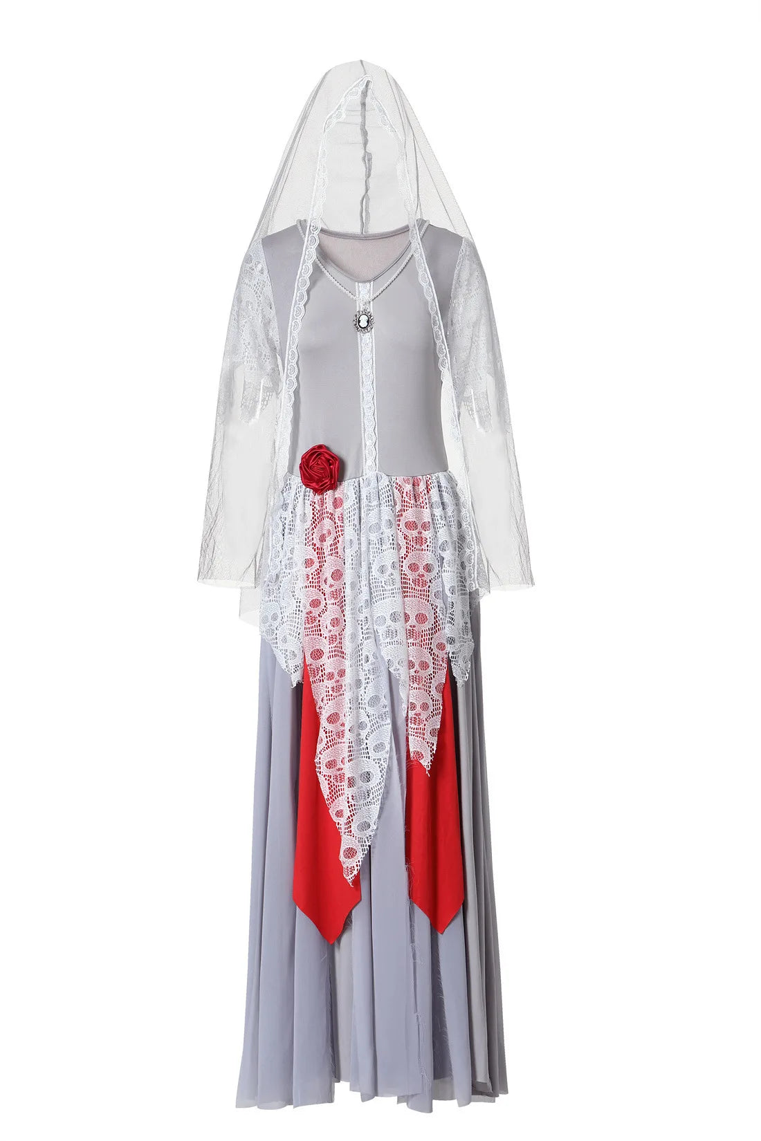 Adult Womens Spooky Spectral Bride Dress Halloween Themed Roleplay Outfit For - product image 7