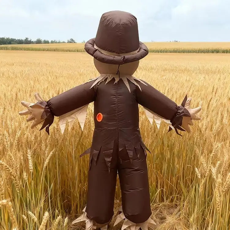 Haunted House Scarecrow Inflatable Costume Glowing Eyes Costume Horror Costume Full