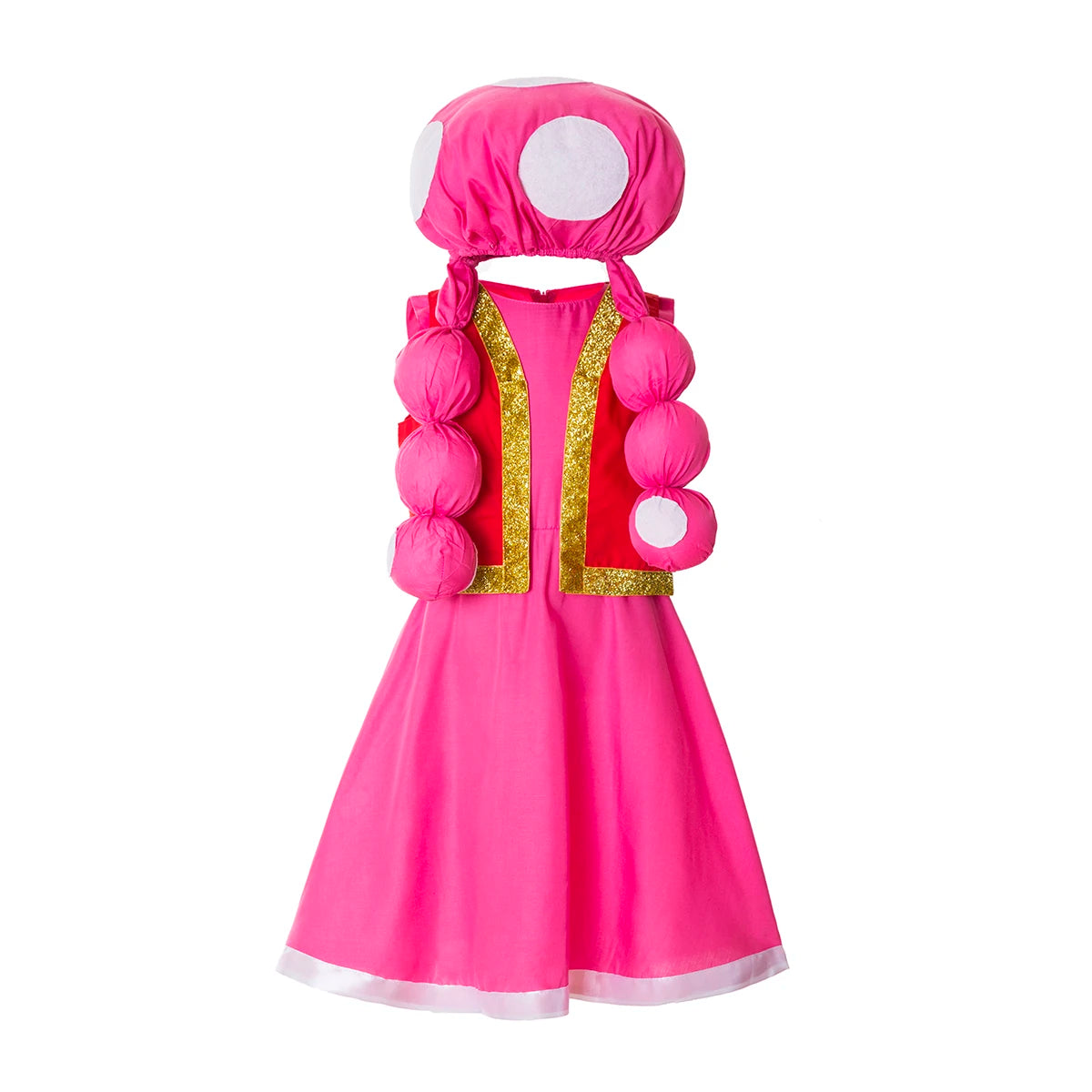 Kids' Mushroom Hat Pink Red White Costume - alternate view 8