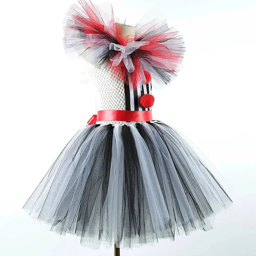 Terrifier Clown Costumes for Girls Scary Killer Circus Clowns Halloween Tutu Dress Outfit for Kids Creepy - product image 4