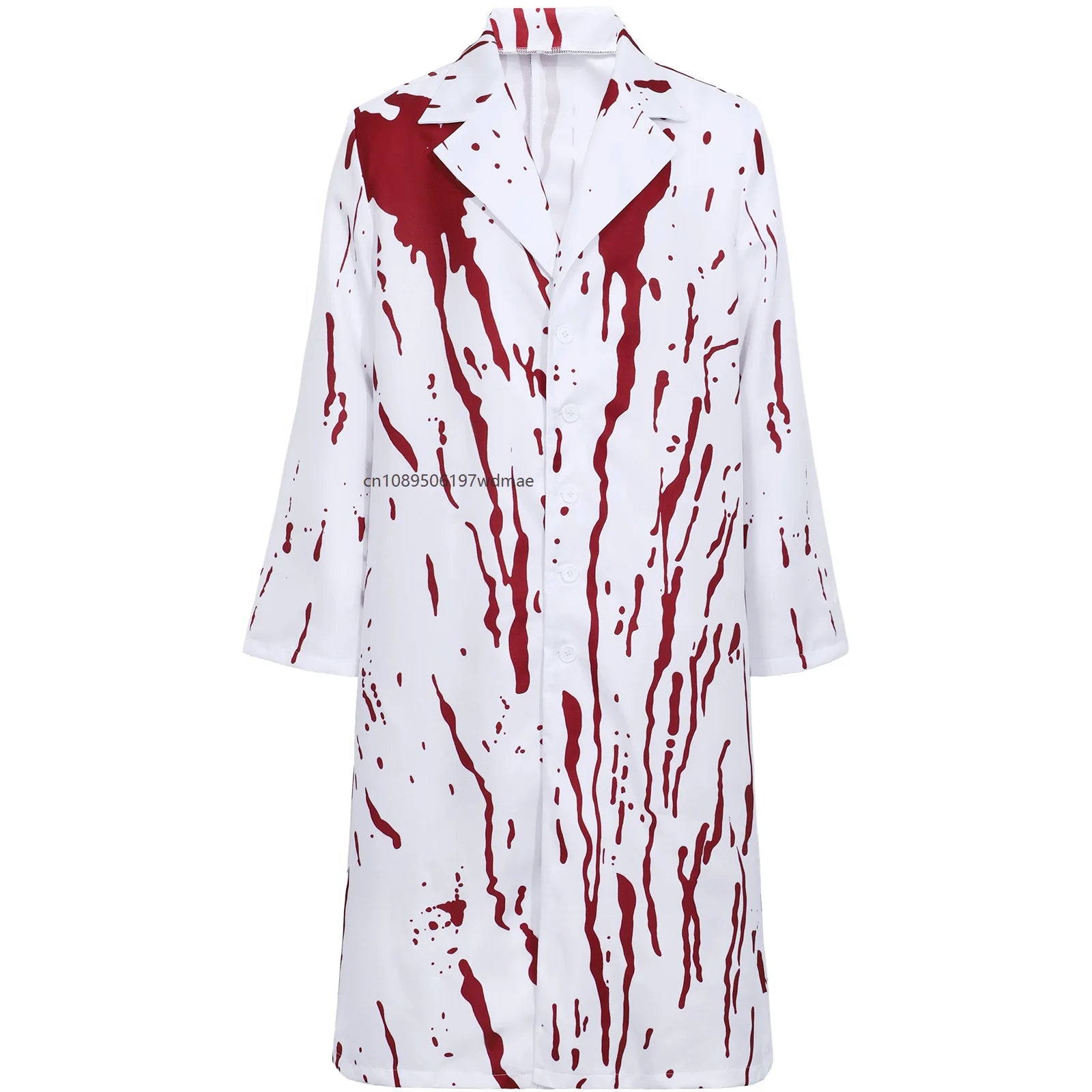 Halloween Bloody Doctor Lab Coat Horror Zombie Doctor Costume Long - view 6