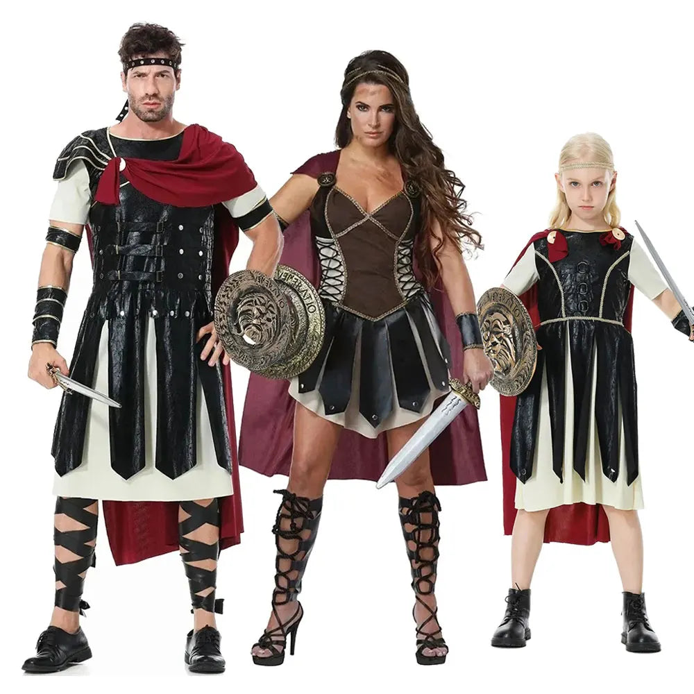 Halloween Medieval Roman Royal Knight Warrior Cloak Spartan Gladiator Costume Knight Julius Caesar Costumes - product image 2