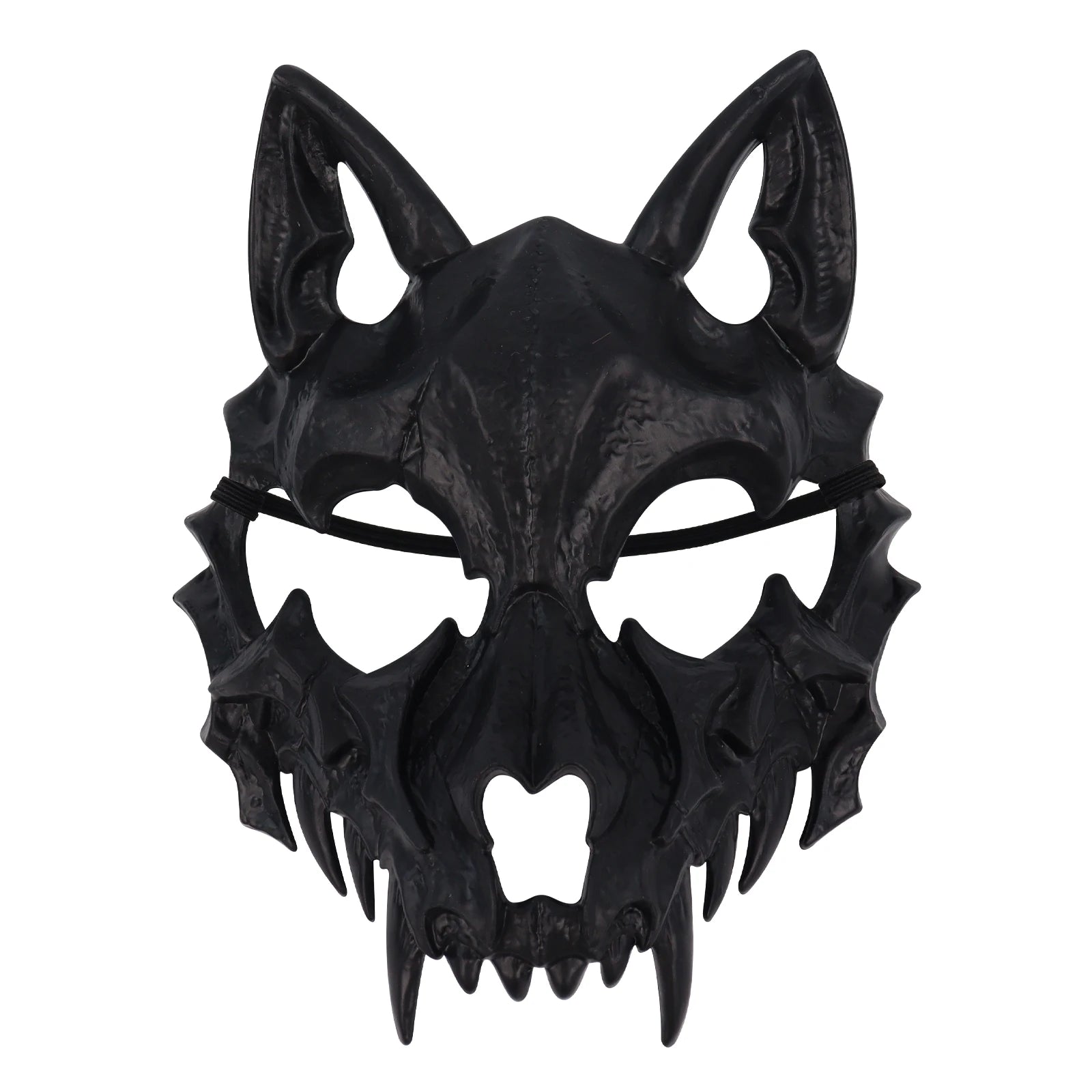 Scary Animal Half Face Mask Costume Accessory for Halloween - White