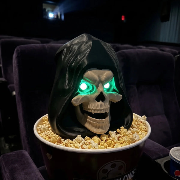 Halloween Grim Reaper Popcorn Bucket Glow In The Dark Skull Snack Bowl Horror Movie Theater Party Decor L