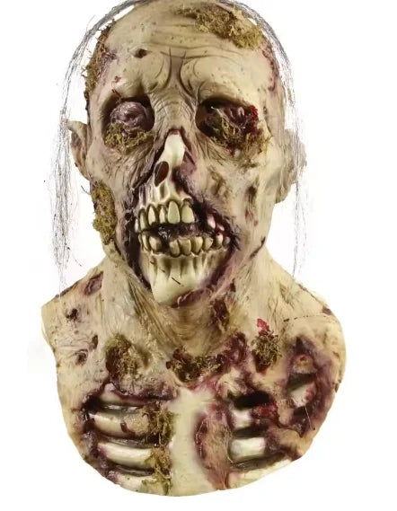 MAKEATREE Scary Walking Dead Zombie Head Mask Latex Creepy Halloween Costume Horror Adult Halloween - product image 7