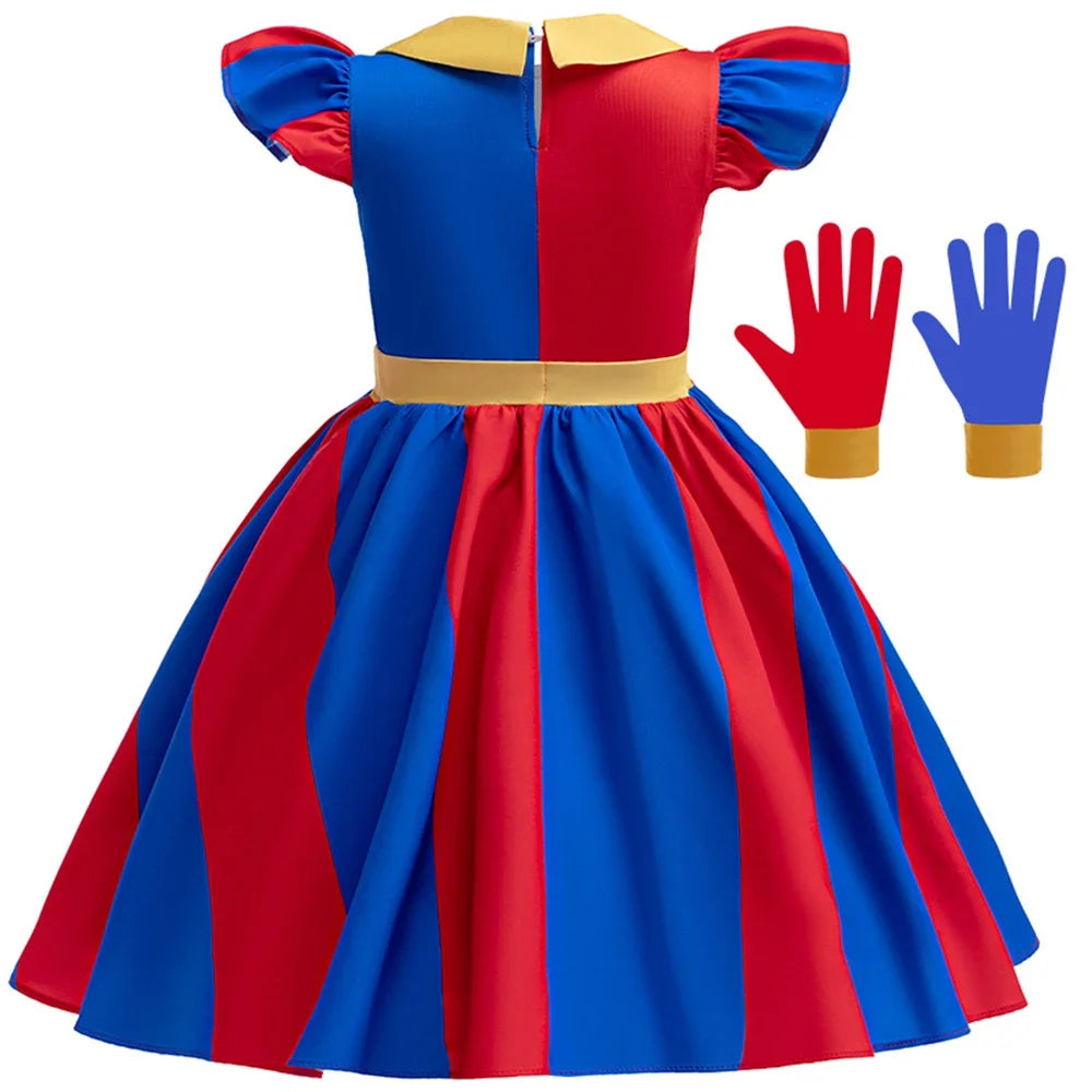 Kids' Joker Amazing Digital Circus Pomni Red Blue Clown Hat - alternate view 4