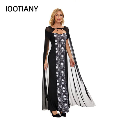 Women's Medieval J Cos Masquerade Skull Skeleton Ghost Gothic Costume - alternate view 2