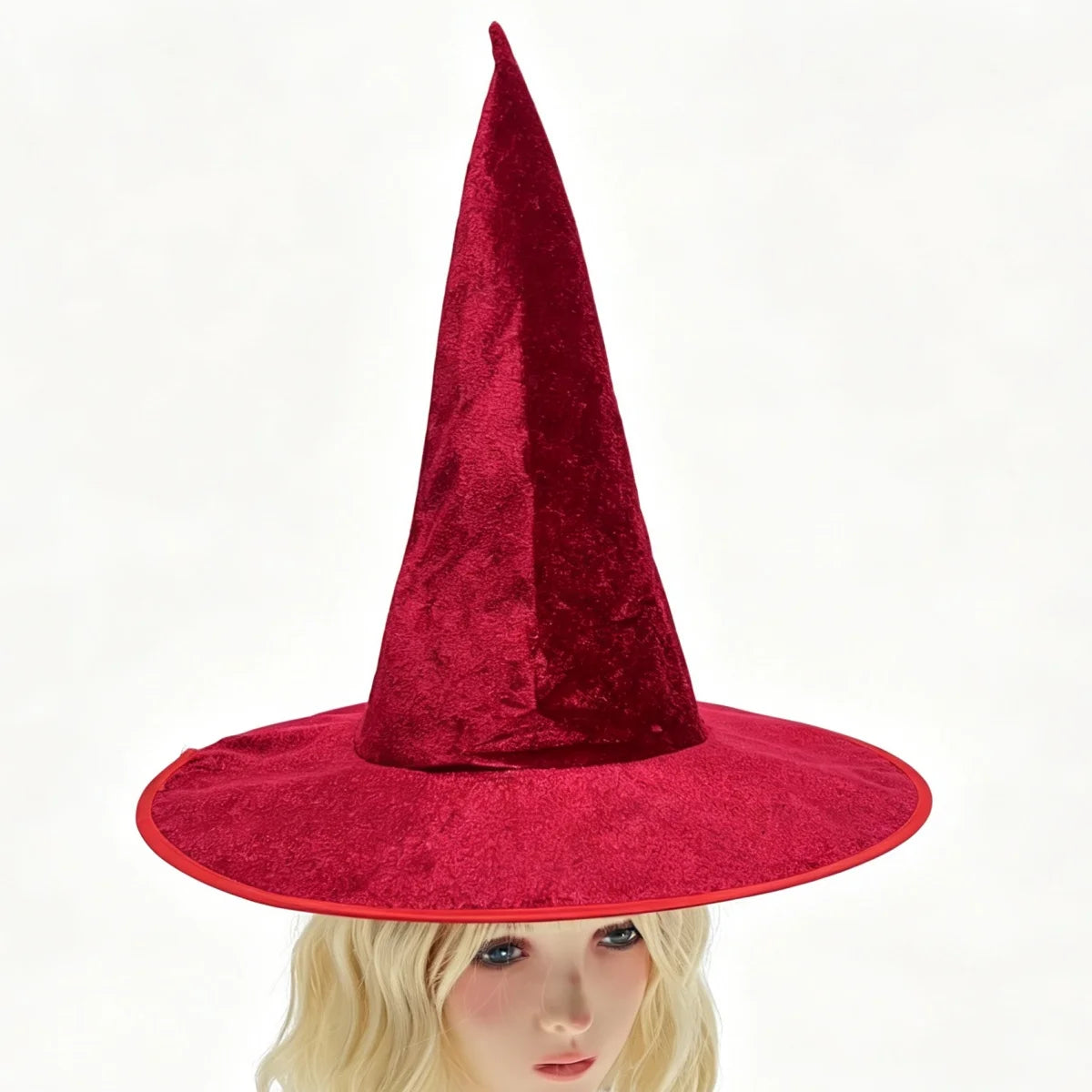 Glinda Wicked Witches Hats Black Large Ruched Witch Hat Women Costume Accessory Halloween Cosplay Party Decor - product image 2