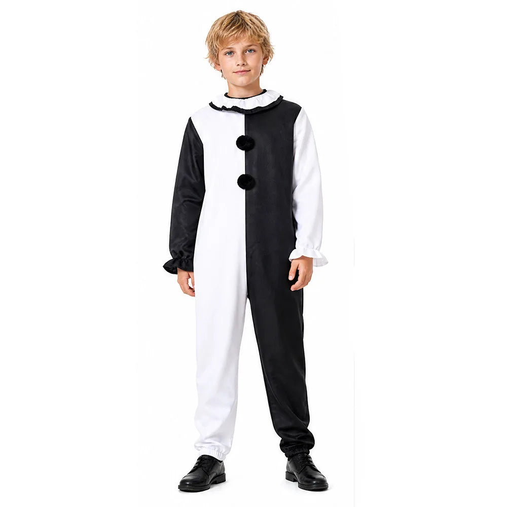 Halloween COS Costumes Broken Soul Clown Costumes Black and White Clown Return Soul Broken - stripe / 120